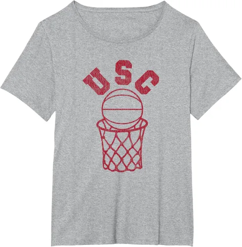 Vista 22 de USC USC Basketball Trojans - Camiseta de aro estilo retro de los años 80