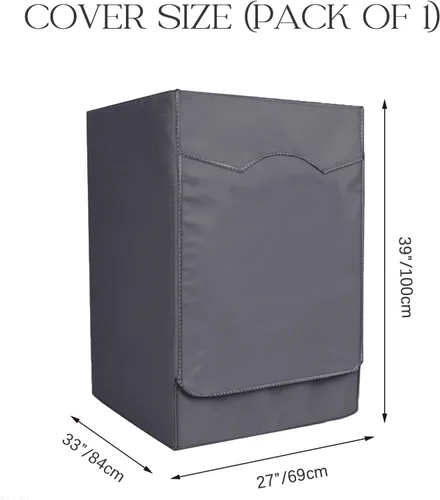 Vista 2 de 1 paquete de fundas para lavadora y secadora, cubierta impermeable de poliuretano 420D para lavadora de carga frontal, cubierta para secadora