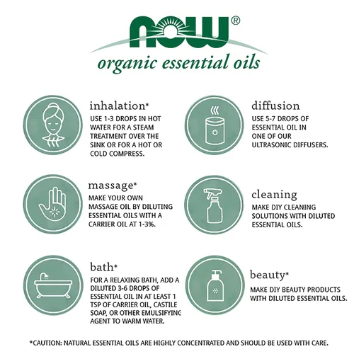 Vista 4 de NOW Foods Aceites esenciales, Eucalyptus Roll-On, Certificado Orgánico, Mezcla Clarificante, Destilado al Vapor, Aromaterapia Tópica, 0.3 fl oz
