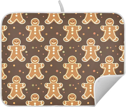 Vista 26 de Tapete de secado de platos de hojas de otoño y girasol, almohadilla absorbente de secado rápido, protector para encimera de cocina, 16 x 18 pulgadas
