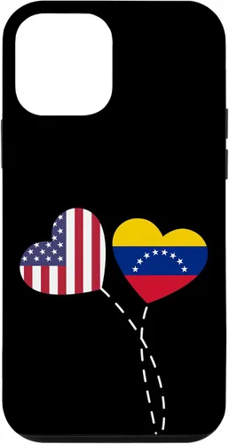 Vista 16 de Funda para iPhone 13 Pro Max Loving Venezuela USA Flag Heart Venezuelan Americans Love Case