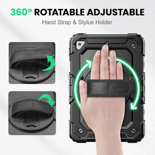Vista 3 de SEYMAC para iPad mini 5/ Mini 4 Funda de 7.9 Pulgadas, Funda Protectora de Cuerpo Completo Resistente a Golpes con Protector de Pantalla, Soporte