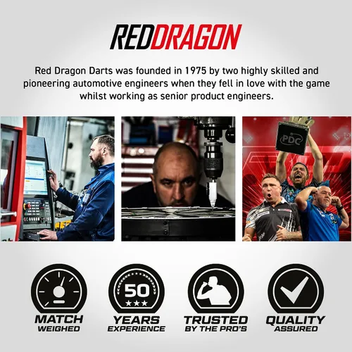 Vista 7 de RED DRAGON Jonny Clayton Original 2.0 - Juego de dardos de tungsteno premium con vuelos y tallos