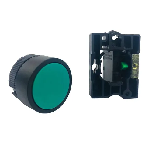 Vista 2 de Interruptor de botón de reinicio de encendido y apagado momentáneo, 1 interruptor de botón instantáneo NO N/O Green Mark, 600V, 10 amperios