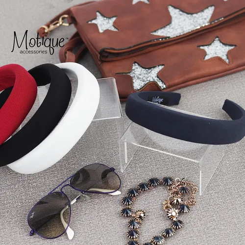 Vista 6 de Motique Accessories Diadema acolchada negra para mujer