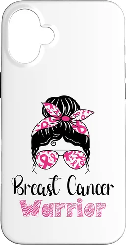 Vista 22 de iPhone 16 Breast Cancer Warrior Breast Cancer Awareness Case
