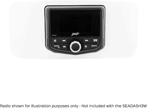 Vista 4 de STINGER SEADASH3W - Kit de radio universal marino de 3 pulgadas, acabado blanco que se adapta a todas las radios de calibre de 3 pulgadas
