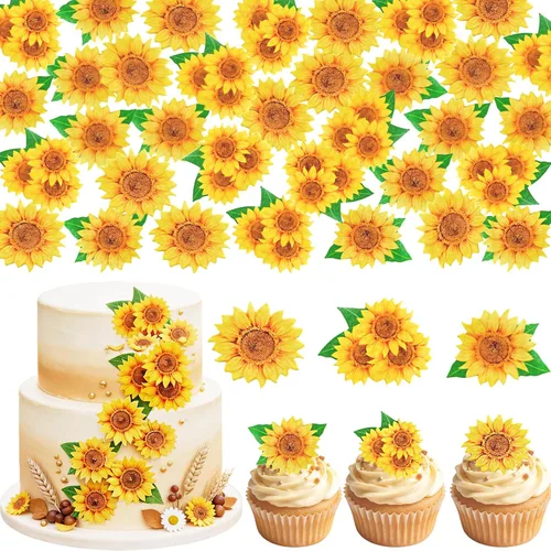 Vista 9 de 80 piezas comestibles de papel de oblea para decoración de pasteles