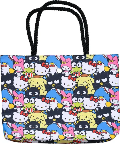Vista 5 de Hello Kitty and Friends Tote My Melody Keroppi Chococat Tuxedo Sam Print Bag, Varios