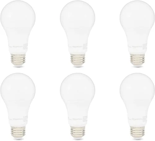 Vista 13 de Amazon Basics - Bombillas LED, eficientes energéticamente 6 W, equivalente a 40 vatios, base estándar E26, 2700 K, regulable, 10,000 horas