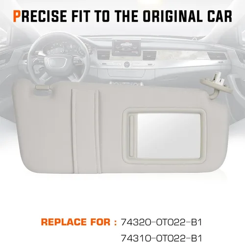Vista 2 de Youxmoto para Toyota Venza Visera solar gris para conductor izquierdo y pasajero derecho, reemplazo para Toyota Venza 2009, 2010, 2011, 2012, 2013