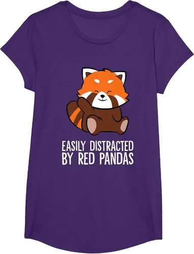 Vista 44 de Red Panda Love Easily Distracted By Red Pandas T-Shirt Asphalt Grey