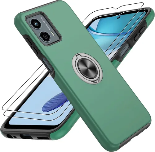 Vista 26 de Gritup - Funda para Galaxy A05S con protector de pantalla HD×2, funda protectora para teléfono a prueba de golpes con soporte magnético de anillo