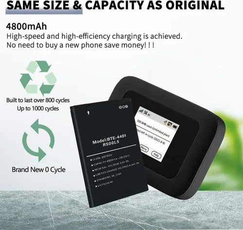Vista 3 de Batería para BTE-4401, nueva batería de repuesto de 0 ciclos para Orbic R500L5, Orbic Speed 5G UW Mobile Hotspot