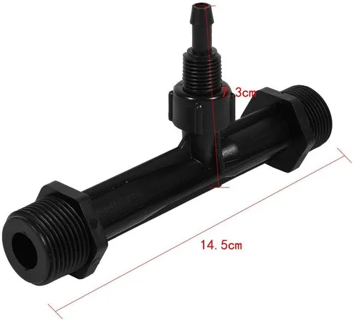 Vista 3 de Dispositivo de inyectores de fertilizante Venturi de riego Tubo de agua de jardín, inyectores mezcladores Kit de riego de tubo de plástico de riego