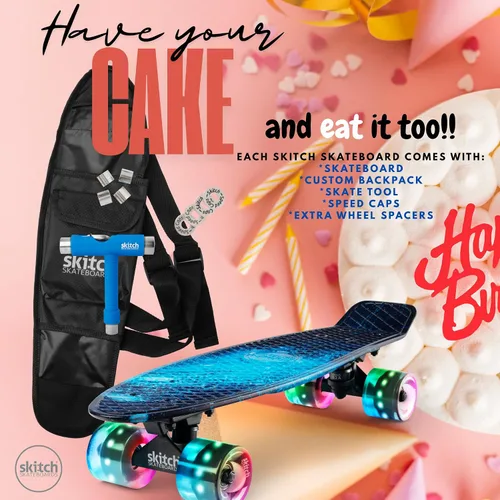 Vista 7 de SKITCH Patinetas para niños, adolescentes y adultos Juego de regalo de patineta premium para principiantes y profesionales, completo con tabla