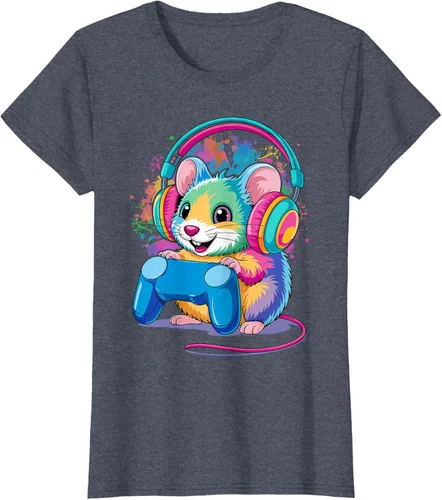 Vista 35 de Mouse Gaming Animal Video Games Funny T-Shirt