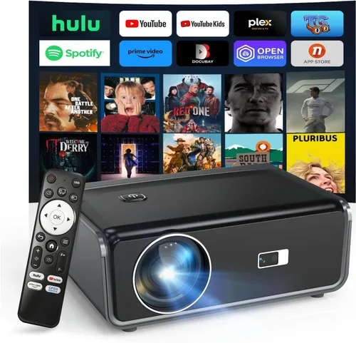 Vista 10 de [Aplicaciones con licencia oficial] Proyector con WiFi y Bluetooth 4K Gris
