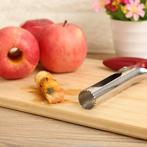 Vista 6 de AKIRO Descorazonador de manzana, herramienta de cocina de acero inoxidable, sembradora de frutas, removedor de núcleo, herramientas de frutas
