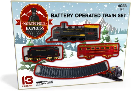 Vista 2 de Well Played North Pole Express - Tren a pilas (13 piezas)