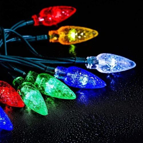 Vista 3 de Cable de carga de teléfono con luces de Navidad LED