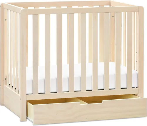 Vista 10 de Carter's by DaVinci Colby - Mini cuna convertible 4 en 1 con cajón nido en color natural lavado, certificado Greenguard Gold, almacenamiento