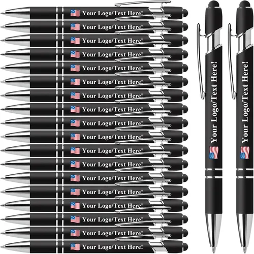 Vista 12 de Bolígrafos personalizados con lápiz capacitivo, bolígrafos personalizados impresos con tu logotipo o mensaje, ideales para regalos, promociones
