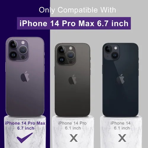 Vista 7 de DEENAKIN Funda compatible con iPhone 14 Pro Max con protector de pantalla, funda de goma de silicona suave para mujeres, niñas, mujeres y niñas
