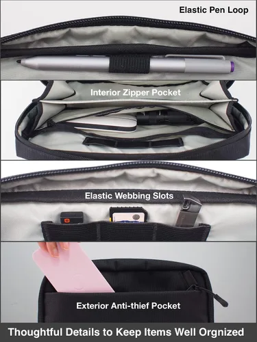 Vista 5 de Bolso bandolera compacto con correa extraíble para hombres y mujeres, pequeño paquete cruzado de cintura casual para viajes, trabajo, gimnasio