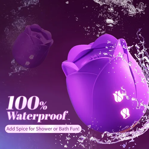 Vista 3 de Sex Toys Rose Dildo Vibrador – Juguete de rosa mejorado con 10 modos de succión y golpeteo para mujeres, pezón de clítoris, juguete para adultos