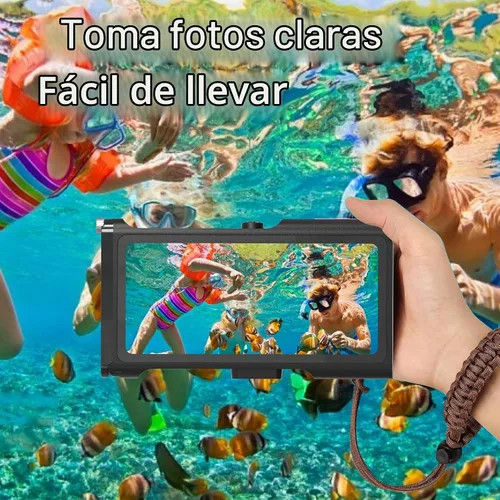 Vista 6 de ShellBox Case Funda de buceo de 3ª generación para Samsung Galaxy y iPhone Series, teléfonos universales [4.9-6.9 pulgadas], buceo de 49.2 ft/50