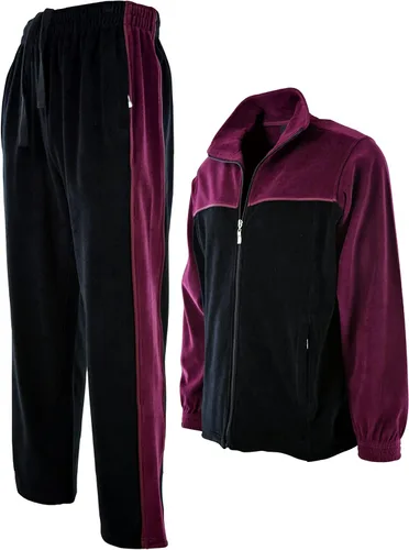 Vista 2 de ChoiceApparel Chándal de terciopelo para hombre con bolsillos con cremallera