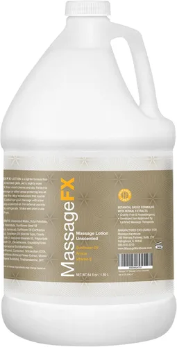 Vista 9 de Massage FX Loción de masaje sin perfume, botella de bomba de 8 onzas, fórmula calmante que proporciona un deslizamiento suave y extendido, fórmula