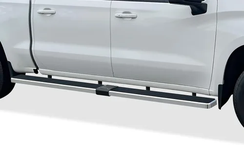 Vista 21 de APS Estribos negros compatibles con Chevy Silverado GMC Sierra 1500 2019-2026 Crew Cab y 2500 HD 3500 HD 2020-2026
