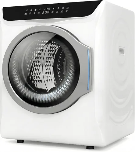 Vista 10 de Secadora portátil de 12 libras para lavandería de apartamento, secadora de ropa portátil con 6 modos de secado, panel de control LED, recipiente