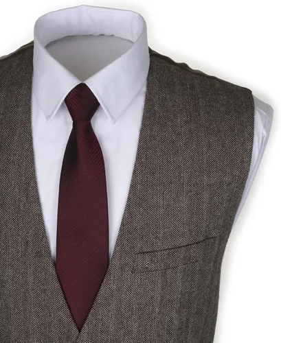 Vista 3 de Ruth&Boaz Chaleco de traje de negocios de tweed de lana de espiga de 3 bolsillos 4 botones