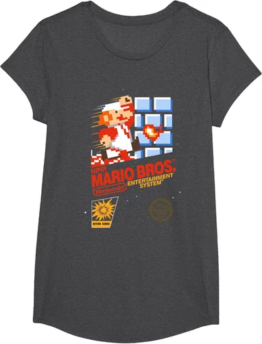 Vista 40 de Super Mario Dashin - Camiseta gráfica de acción, ajuste clásico, cuello redondo, color negro