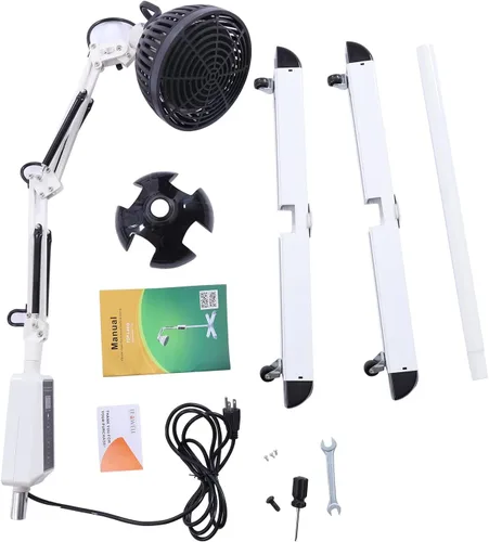 Vista 7 de Lámpara de calor infrarrojo lejano de 300VA 110V TDP, lámpara de terapia mineral, dispositivo de calefacción para el hogar, hospital, clínica
