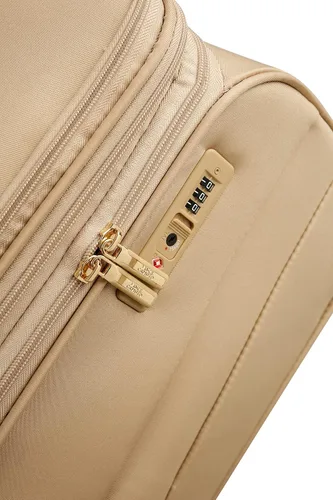 Vista 5 de Vince Camuto - Carrito rígido extensible y ligero con ruedas giratorias dobles, Bronceado, 2 Pc Set (2024)