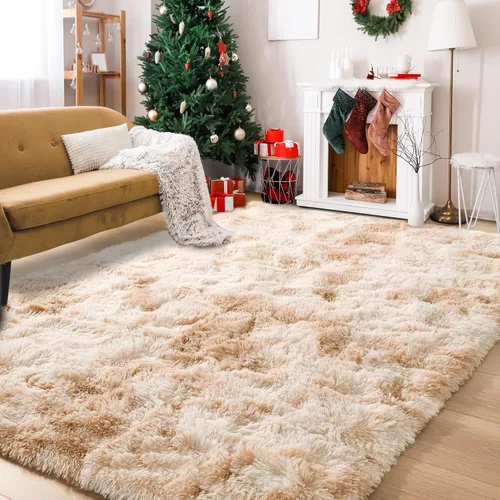 Vista 19 de Foxmas Alfombras de Área Suaves y Esponjosas para Dormitorio, Habitación de los Niños, Alfombra de Guardería de Felpa Peluda, Alfombras Peludas