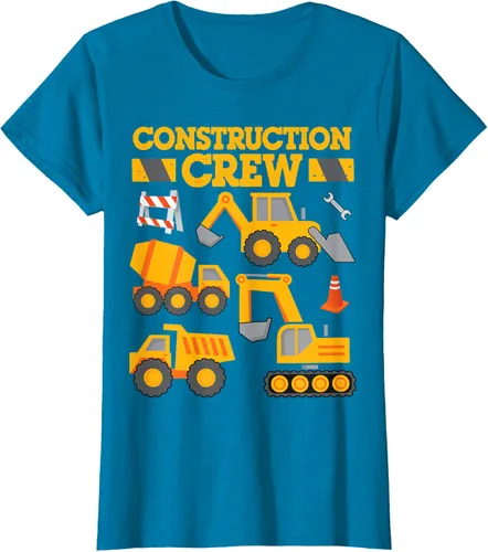 Vista 82 de Construction Crew Worker Excavator - Camiseta para niños y niñas Negro
