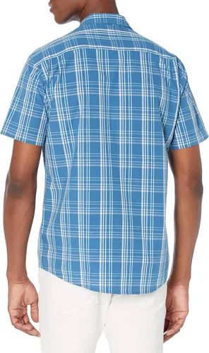Vista 3 de Tienda Essentials Men's Regular-Fit Short-Sleeve Poplin Shirt