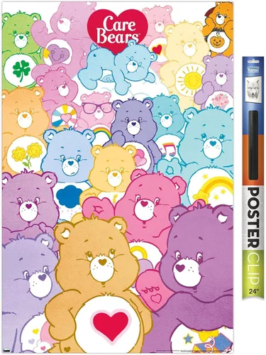 Vista 13 de Trends International Care Bears - Póster de pared de grupo, 14.72 x 22.37 pulgadas, versión enmarcada de madera de granero