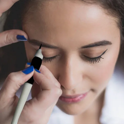 Vista 4 de Microblading Supplies - Bolígrafo desechable Microblading esterilizado de 18U Microblading con agarre de silicona y esponja de pigmento (0.007 in)
