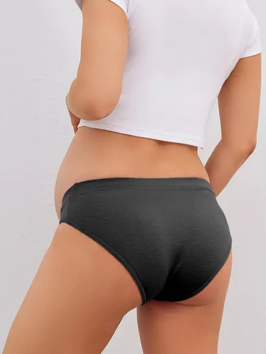 Vista 3 de Molasus Ropa interior de maternidad cruzada de algodón debajo de la protuberancia de embarazo Bikinis Bragas