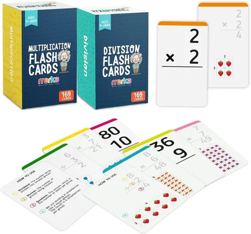 Vista 12 de merka Tarjetas flash de matemáticas, 169 tarjetas en total, matemáticas de aprendizaje adicional, matemáticas preescolares, juego de creación