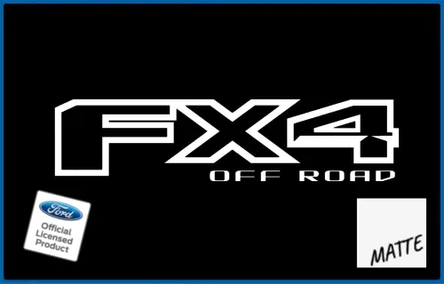 Vista 2 de FX4 Offroad - Calcomanías adhesivas negras para Ford Ranger troqueladas (2019-2020) - CB_Outline (juego de 2) con licencia Negro (brillo)