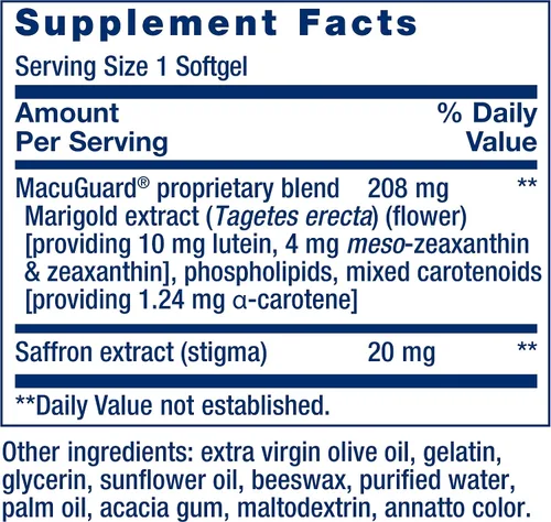 Vista 3 de Life Extension MacuGuard Suplemento de salud ocular con cápsulas de magnesio de 500 mg - Luteína, zeaxantina, meso-zeaxantina y azafrán para una