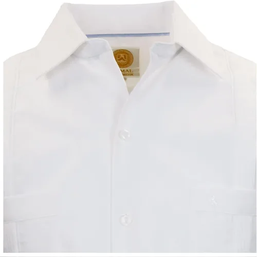 Vista 2 de Manchester Guayabera - Camisa de manga corta para hombre ajuste regular