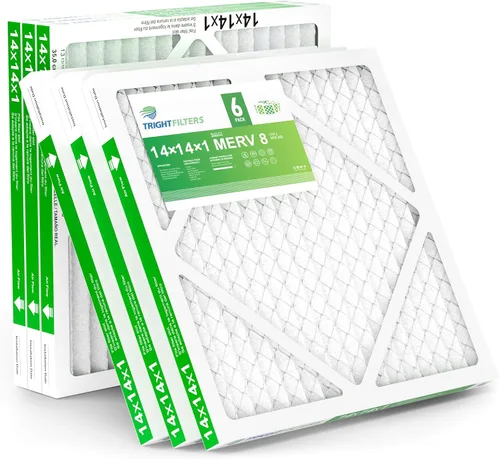 Vista 28 de TRIGHTFILTERS - 6 filtros de aire de 10x10x1, filtros plisados MERV 8 duraderos para hogar HVAC AC, filtros de aire acondicionado compactos